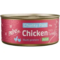 Prins Chunky Paté Adult Huhn mit Pute Nassfutter Katze