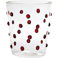 Zafferano Party Tumbler Glas Rot 45 Cl Set mit 6 Glasteilen