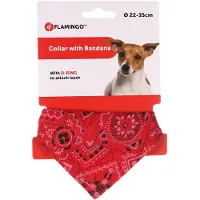 Flamingo Halsband Schal Pinto Rot. 22-35cm/10mm