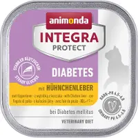 Animonda Integra Protect Diabetes Katzenfutter - Schälchen - Hühnerleber - 16 x 100 g