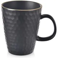 Orion Schwarzer Keramikbecher „TEEZEIT“, 420 ml