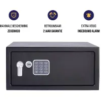 Yale Smart Living Elektronischer Tresor Laptop YLC/200/DB2 safe mit Alarm & Tastenfeld Schwarz
