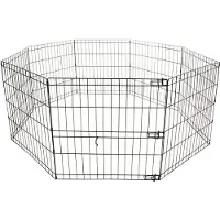 M PETS faltbarer Welpenauslauf - L - Schwarz - 8 x (62 x 91 cm)