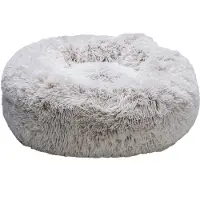 Beeztees Hundebett Ortho Siba aus Plüsch beige, Maße: 60 x 60 x 25 cm