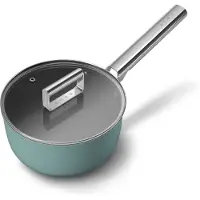 Smeg SPF2012EGM Kochtopf, 20 cm, Keramik, Edelstahlgriff, Smaragdgrün