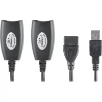 Gembird USB extender up to 30 m, Schwarz, CE, RoHS, USB, 125 mm, 200 mm, 20 mm