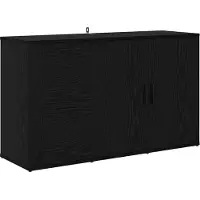 vidaXL Sideboard Schwarz Eichen-Optik 100 x 33 x 59,5 cm Holzwerkstoff
