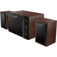 Genius Boxe 2.1, Rms: 15W (2 X 3.5W + 1 X 8W), Cherry Wood, "Sw-2.1 35031730037400"