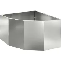vidaXL Eckpflanzer Silber 60 x 60 x 35 cm Verzinkter Stahl