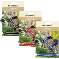 Beeztees Hearts Kätzchengeschirr – Blau – 120 cm x 10 mm