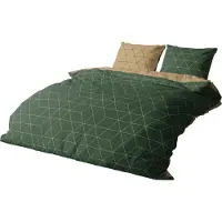TRAUMSCHLAF Bettwäsche West 240x220 cm + 2x 80x80 cm waldgrün