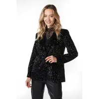 Esqualo Blazer Velvet Sequins Black Größe: 36 | Blazer Outlet | Damen | Schwarz