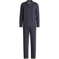 Calida Schlafanzug "Relax Streamline 4" 2 tlg. in Interlock-Qualität, weich, Cotton, lange Ärmel