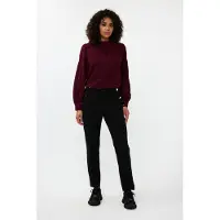 Esqualo Blouse High Collar Plumetis Wine Red Größe: 36 | Longsleeves Outlet | Damen | Rot