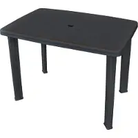 vidaXL Gartentisch Anthrazit 101x68x72 cm Kunststoff