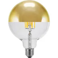 Segula LED Globe 125 Spiegelkopf Gold E27 6.5W 2700K dimm