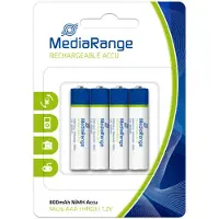 MediaRange Batterie AAA NiMH MediaRange 800mAh wiederaufladbar 4 Stück
