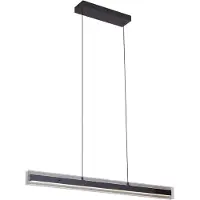 QAZQA Moderne Hängelampe Schwarz mit Rauchglas inkl. LED Easylift - Catch