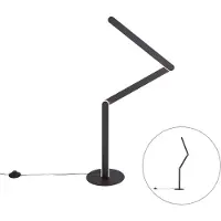 QAZQA Design-Stehleuchte schwarz inkl. LED 3-Stufen-Dimmbar - Gate