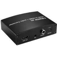 PremiumCord HDMI 4K Audio-Extraktor mit Audio-Trennung auf Stereo-Buchse, SPDIF Toslink, RCA