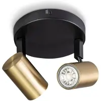 Expo Doppelter Aufbaustrahler The Common schwarz mit gold