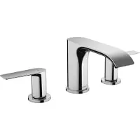 Hansgrohe Vivenis 3-Loch Waschtischarmatur 90 mit Zugstangen-Ablaufgarnitur, Chrom