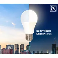 Bailey Led A60 E27 Nacht Sensor Glühbirne 9W 820lm 2700K - 145743 [2 Stück]