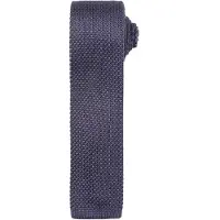 Premier Mens Slim Textured Knit Effect Krawatte (2er-Pack) (Stahl)