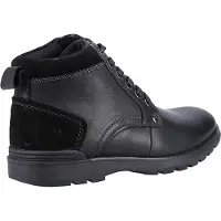 Hush puppies Herren Dean Lederstiefel (Schwarz)