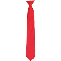 Premier Colours Herren Satin Clip Krawatte (Erdbeerrot)