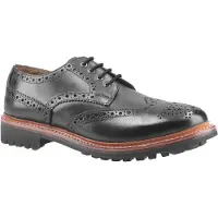 Cotswold Mens Quenington Commando Lace Up Dress Lederschuh (Schwarz)