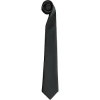 Premier Herren Krawatte, unifarben (Schwarz)
