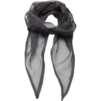 Premier Damen Chiffon-Schal / Chiffon-Halstuch (Dunkelgrau)