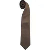 Premier Herren Krawatte Colours, unifarben (Braun)