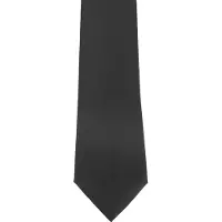 Premier Mens Plain Satin Krawatte (schmale Klinge) (2er-Pack) (Dunkelgrau)