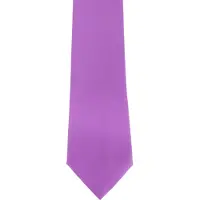 Premier Mens Plain Satin Krawatte (schmale Klinge) (2er-Pack) (Flieder)