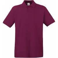 Fruit Of The Loom Premium Herren Polo-Shirt, Kurzarm BC1381 (L) (Burgunder)