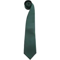 Premier Herren Krawatte Colours, unifarben (Flaschengrün)