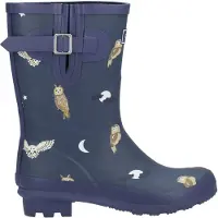 Cotswold - Damen Gummistiefel "Woodland", Eule FS11306 (38 EU) (Mittelblau)