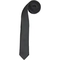Premier Tie - Schlanke Herren-Retro-Arbeitskrawatte (2er-Pack) (Schwarz)