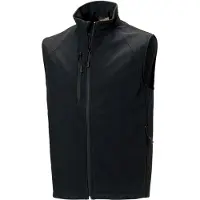 Russell athletic Russell Mens 3 Layer Soft Shell Gilet Jacke (Schwarz)
