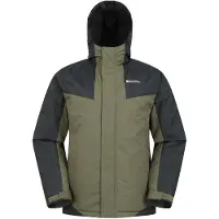 Mountain Warehouse Herren Dusk III Skijacke (dunkles Khaki/Schwarz)