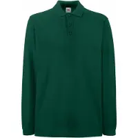 Fruit Of The Loom Premium Herren Polo-Shirt, Langarm BC1383 (XL) (Tannengrün)