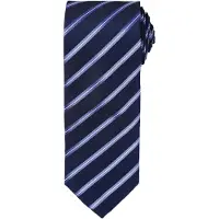 Premier Mens Sports Streifenmuster Formal Work Krawatte (Navy/ Royal)