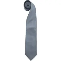 Premier Mens "Colours" Einfarbige Mode-/Business-Krawatte (2er-Pack) (Grau)
