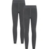 Mountain Warehouse - Thermo-Leggings 2er-Pack für Damen (Holzkohle)