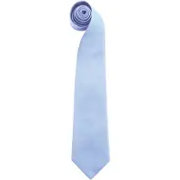 Premier Mens "Colours" Einfarbige Mode-/Business-Krawatte (2er-Pack) (Mittelblau)
