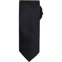 Premier Mens Micro Waffle Formal Work Krawatte (Schwarz)