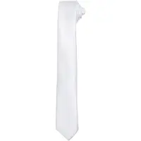 Premier Tie - Schlanke Herren-Retro-Arbeitskrawatte (Weiß)
