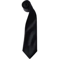 Premier Herrenkrawatte aus Satin (schmale Klinge) (Schwarz)